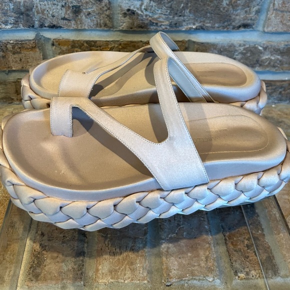 Paloma Barcelo Deise Satin Braided Platform Sandals - Picture 4 of 6